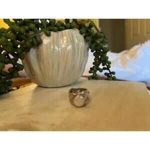 Silpada Size 8 Retired Silpada Sterling Silver Coin Pearl Mermaid Ring R1542